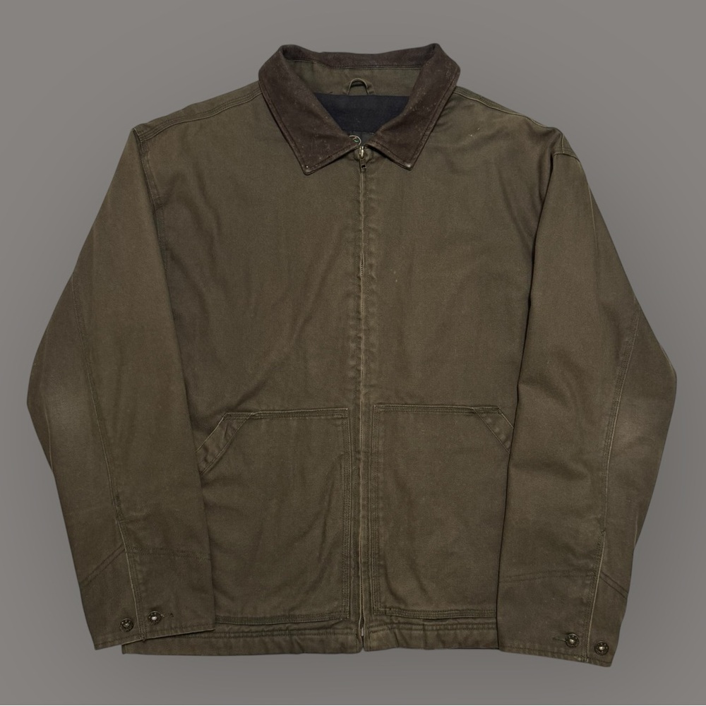 Vintage Red Head Olive Green Work Jacket